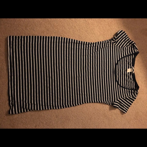 Navy striped t-shirt dress- H&M Basics - Picture 1 of 3